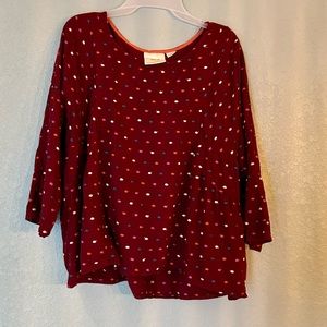 Anthropologie Maeve Dotty Top L